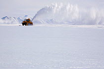 Large snow blower clearing snow off the Blue Ice, Patriot Hills, Antarctica, January 2006.