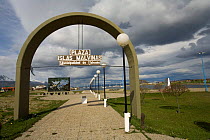 War Memorial to the war in the Falklands, along the shore in Ushuaia, Argentina, October 2006.