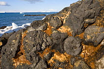 Pillow Lava draped by slumped hyaloclastite, on the shore at Brown Bluff, Antarctica, October 2009.