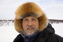 Arctic photographer, Bryan Alexander, in Finnmark, North Norway, March 2007.