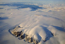 Ice cap and glaciers near Cape York on the Northwest coast of Greenland, September 2008.