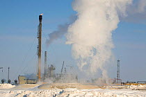 Yorharovo Neftgaz production facility north of Noviy Urengoi. Yamal, Western Siberia, Russia.