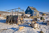Inuit home in the village of Iliminaq on the south side of the Ilulissat Icefjord, West Greenland, 2008.