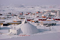 Igloo-shaped church in Iqaluit, Baffin Island, Nunavut, Canada, 1987.
