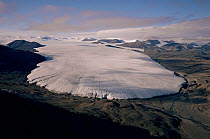 Snout of Turnstone Glacier flowing from ice sheet. Ellesmere Island, Canada, 1994.