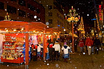 Stalls at Christmas market in the centre of Rovaniemi, Finland, 2007.