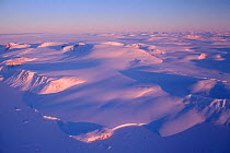 Greenland coast and icecap in winter, northeast of Cape York. Northwest Greenland, 1996.