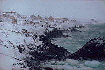 Autumn storm in the Inuit village of Savissivik. Northwest Greenland, 1991.