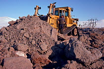 Digger being used for gold mining near Bilibino. Chukotka, Siberia, Russia, 1994.