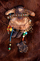 Koryak reindeer / caribou herder's idol (circa 1870) which protects the family. Koryakia, Kamchatka, Siberia, Russia, 1999.