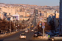 Lenin Street, the start of the Kolyma Highway. Magadan, Eastern Siberia, Russia, 2006.