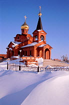 Svyato-Vedenskiy Russian Orthodox Church in Dudinka. Taymyr, Northern Siberia, Russia, 2004.