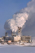 Gas power station at Yakutsk in winter. Yakutia, Siberia, Russia, 1999.