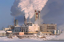 Gas power station at Yakutsk in winter. Yakutia, Siberia, Russia, 1999.