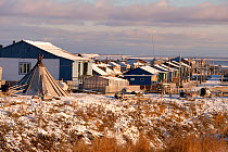 Nenets village of Panaevsk on the Yamal Peninsula. Western Siberia, Russia, 2001.