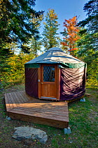 A yurt at Milan Hill State Park in Milan, New Hampshire, USA. September 2009