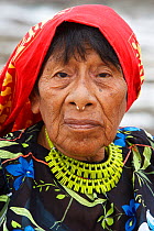 Portait of a Kuna Indian woman, Panama, November 2008