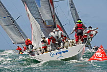 "Synergy" at a mark during the offshore race, Audi Med Cup, Cascais, Portugal, May 2010.