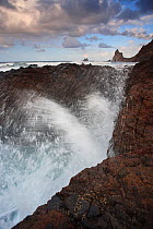 Waves crashing on rocks, north coast of Tenerife