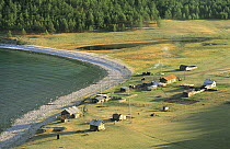 Ouzour village, weather station, in spring. Olhkon Island, Baikal lake, Siberia, Russia, June 2000