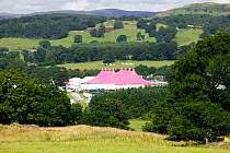 National Eisteddfod tent (for traditional annual Welsh festival), nr Bala Gwynedd, North Wales 2009 , August 2009