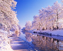 River Bann in winter, upstream from Katesbridge, County Down, Northern Ireland, UK, December 2000
