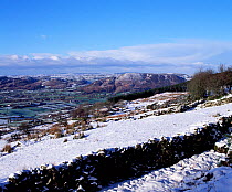 South Armagh hills in winter, Slieve Gullion Forest Park, County Armagh, Northern Ireland, UK