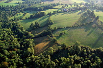 Aerial view of Holly Farm in the Sussex Weald, UK