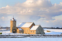 St Andrews church after snowfall, Little Snoring, Norfolk, UK, December 2009