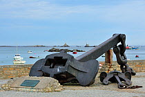 Anchor of the Amoco Cadiz oil tanker, wrecked in March 1978 at Portsall, Brittany, France, June 2009