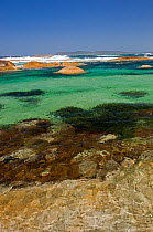 Greens Pool in William Bay National Park provides a perfect cove for fishing, swimming, snorkelling and playing on the beach. Western Australia December 2006