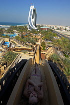 Water slide at the Wild Wadi Water Park, Jumeirah Beach, Dubai, United Arab Emirates, February 2007