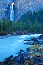 Takakkaw Falls and the Yoho River, Yoho National Park, British Columbia, Canada. September 2009