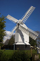 Oldland windmill is a white post mill built in 1703.  Keymer, Brighton, England, UK. March 2009