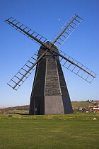 Rottingdean windmill is a black smock mill built in 1802. Rottingdean nr Brighton West Sussex. England, UK. March 2009