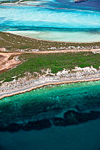 Aerial view of the Exumas, Bahamas, Caribbean, June 2009.