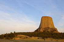 Devils Tower National Monument, East Wyoming. USA - formed from a molten magma plug