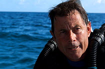 Portrait of cameraman Michael Pitts, whilst filming for BBC series 'Life' The Bahamas, Caribbean, February 2007