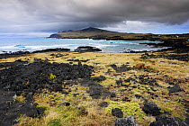 Hanga Honu bay (La Perouse) and Poike peninsula, Easter Island, Pacific ocean, November 2004