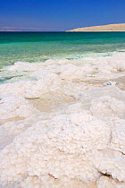 Salt deposits in the Dead Sea coast near Wadi Mujib, Jordan, April 2009