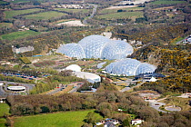 Aerial view of the Eden Project. St Austell, Cornwall. England. UK  April 2010
