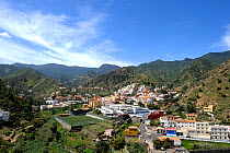 View of the town of Vallehermoso, La Gomera, Canary Islands, Spain. April 2010