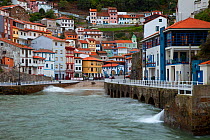 Slipway in the centre of Cudillero village on the Cantabrian coast, Asturias, Northern Spain, November 2009