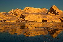 Sunset in Cierva Cove, Antarctica, February 2009