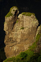 Rock formation in the Bay of Virgins, Fatu Hiva Island, Marquesas Islands, French Polynesia, July 2006