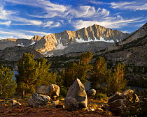 Spectacular cloud formations over Mt. Goode at sunset, King's Canyon National Park, California, USA