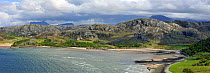 Panoramic view of the Beach at Gruinard Bay in Wester Ross, Highlands, Scotland, UK, May 2010