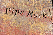 'Pipe rock' fragment, part of the Knockan Puzzle at the Knockan Crag National Nature Reserve, Highlands, Scotland,May 2010