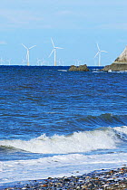 New wind farm offshore Colwyn Bay, North Wales.