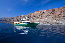 Dive vessel "Solmar V" off Guadalupe Island, Mexico, Eastern Pacific Ocean.